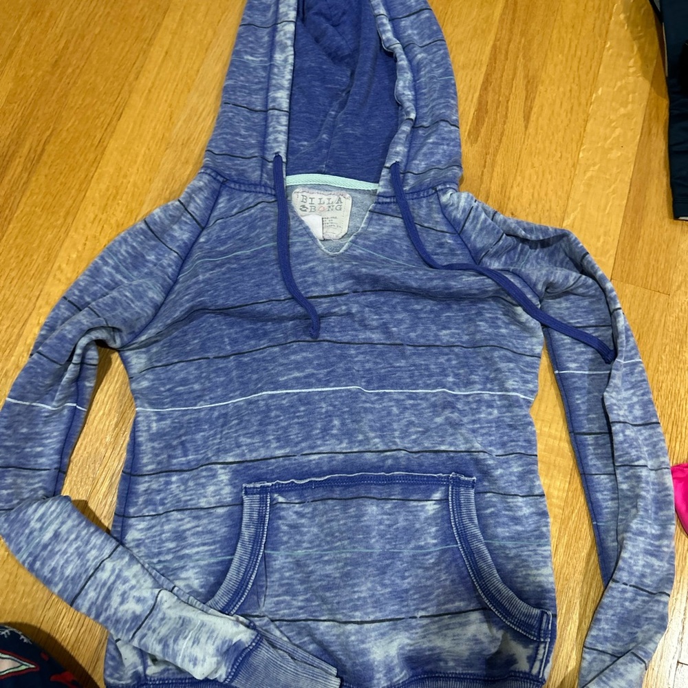 Blue Striped Hoodie by billabong